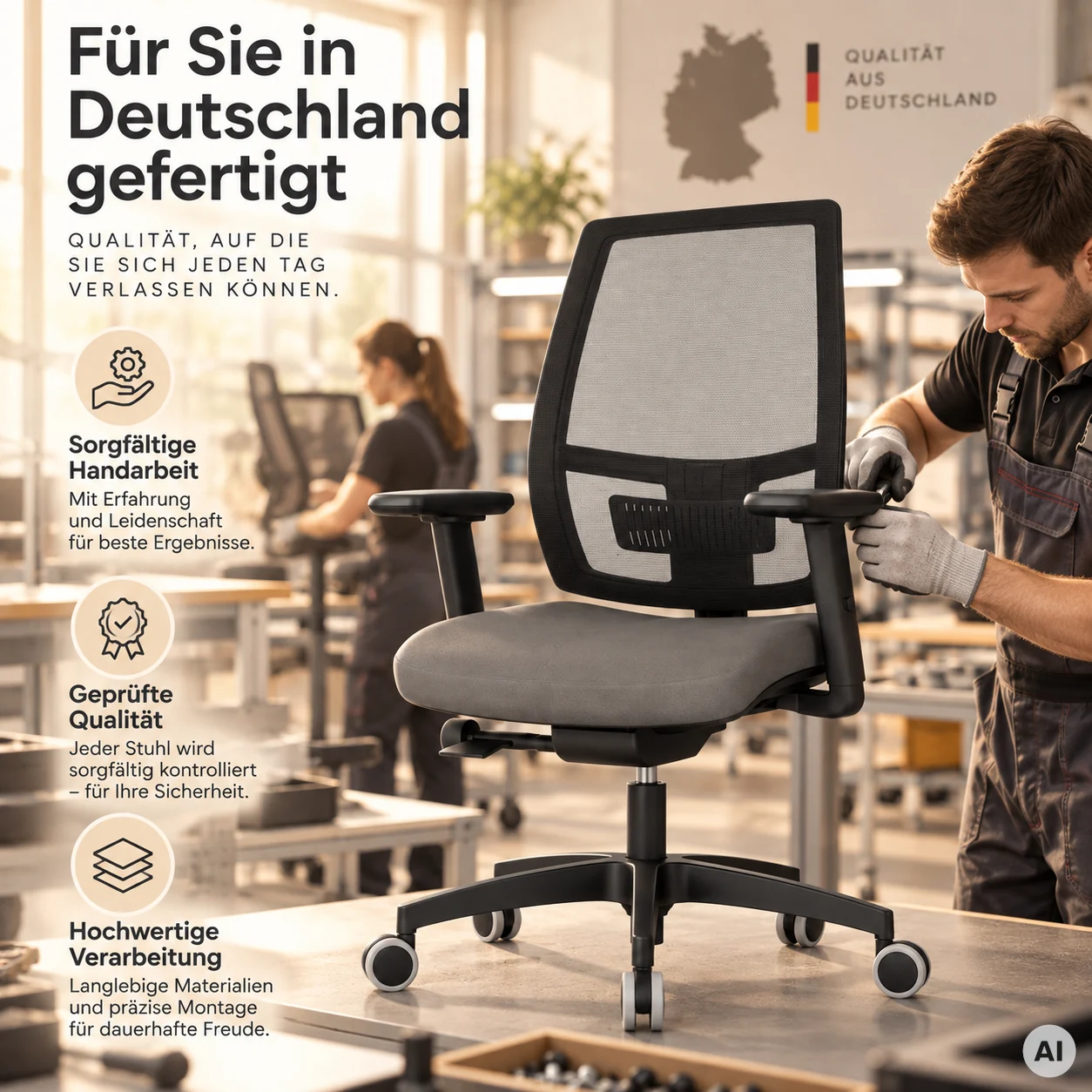 Ergo Mesh M - Ergonomischer Bürostuhl mit Netz