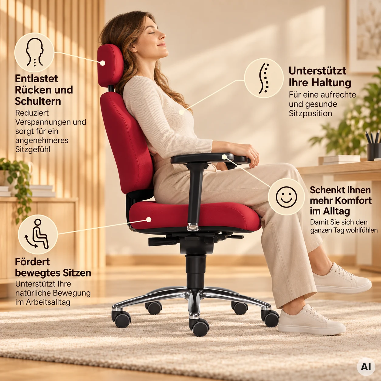 Earth M - Feng Shui Bürostuhl mit optimaler Beweglichkeit
