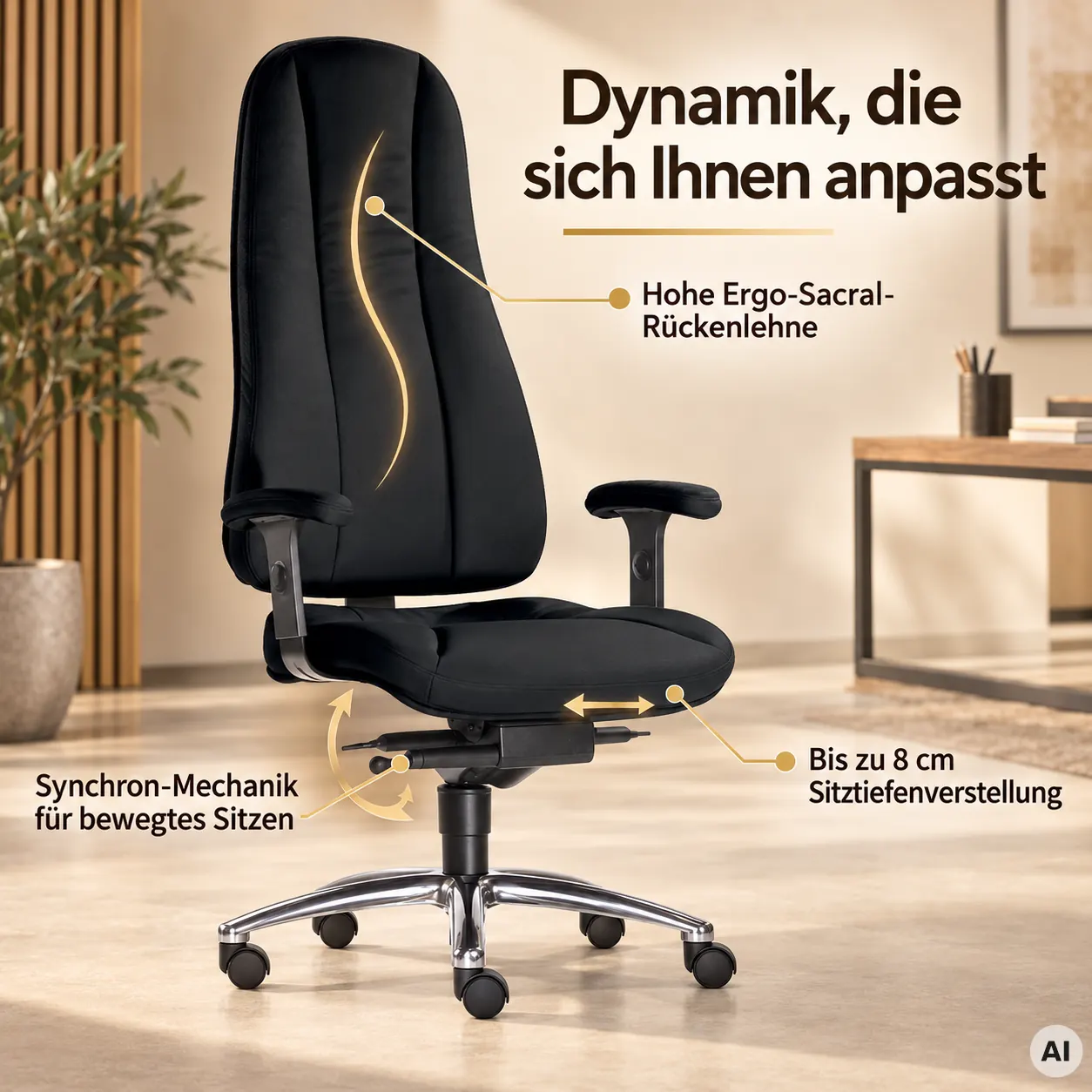 Dynamik Hochlehner - Home Office Chefsessel